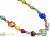 Long Murano Glass Necklace - Multicoloured