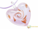 Passione Heart Pendant - Pink and Gold