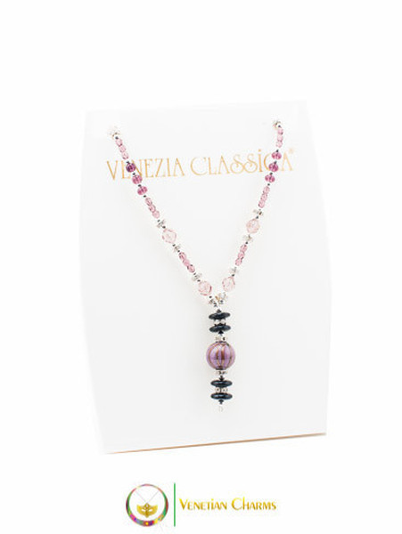 Perlage 2 Pendant Necklace - Pink & Purple