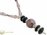 Perlage 2 Pendant Necklace - Pink & Purple