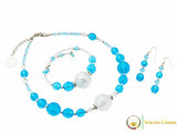 Perlage Necklace Set - Blue & Clear