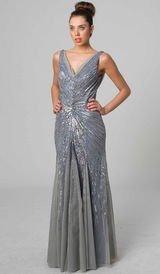 RC202 GLITTERY AND CHIC GLAMOUR GOWN BLUE PEARL