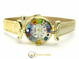 One Lady Gold Murano Glass Watch - Ivory