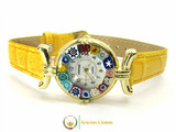 One Lady Gold Murano Glass Watch - Yellow