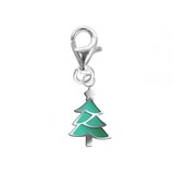 Sterling Silver Enamelled Christmas Tree Charm, Lobster Catch