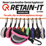 Retain-It™ - Black Neoprene with Pink Zipper and Carabiner