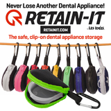 Retain-It™ - Black Neoprene with Green Zipper and Carabiner
