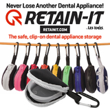 Retain-It™ - Black Neoprene with White Zipper and Carabiner