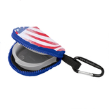 Retain-It™ - USA Flag Print Neoprene with Blue Zipper and Carabiner