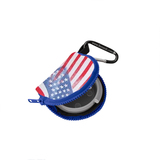 Retain-It™ - USA Flag Print Neoprene with Blue Zipper and Carabiner