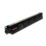 4 way vertical Slimline PDU - 13A outlets with 3m lead c/w 13A (UK) Plug