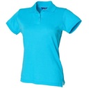 Henbury H306 Women's Stretch Piqué Polshirt Turquoise Large (UK:14)